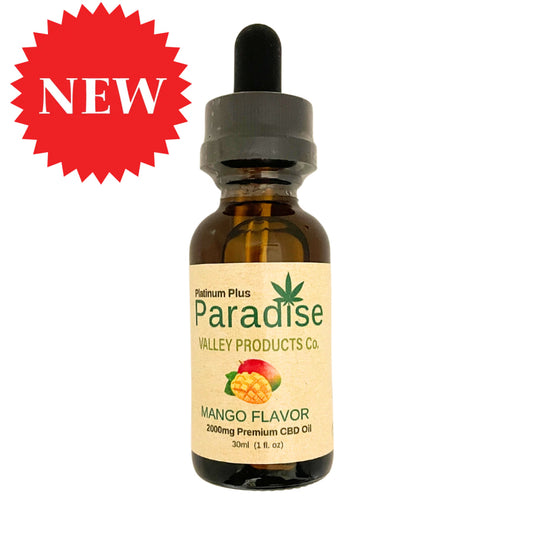 New! Paradise Valley Products Platinum Plus 2000Mg Mango Cbd Oil Drops